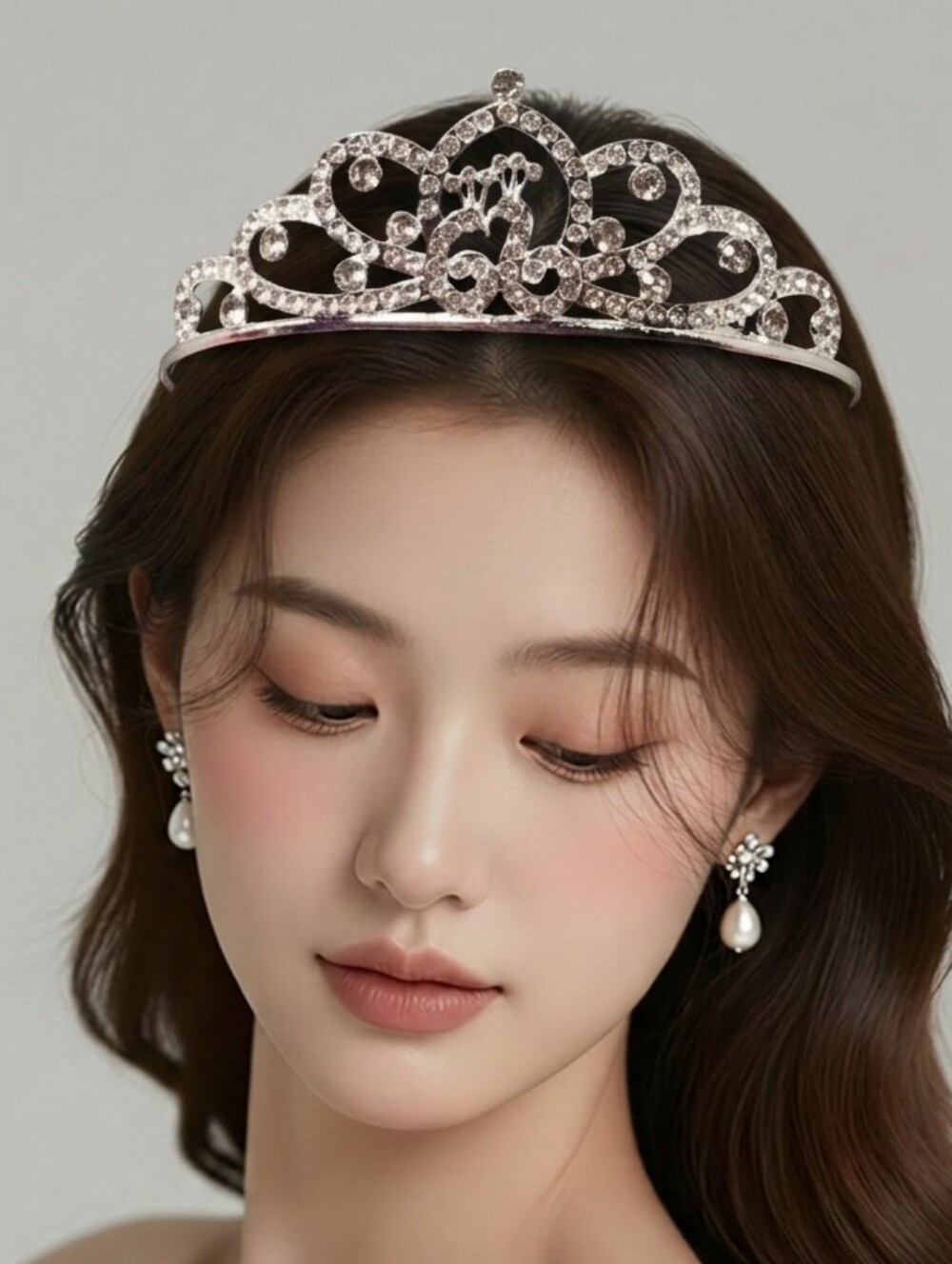 Peacock Crystal Tiara – Regal Fantasy Bridal Crown Fairy Princess Royal Goddess